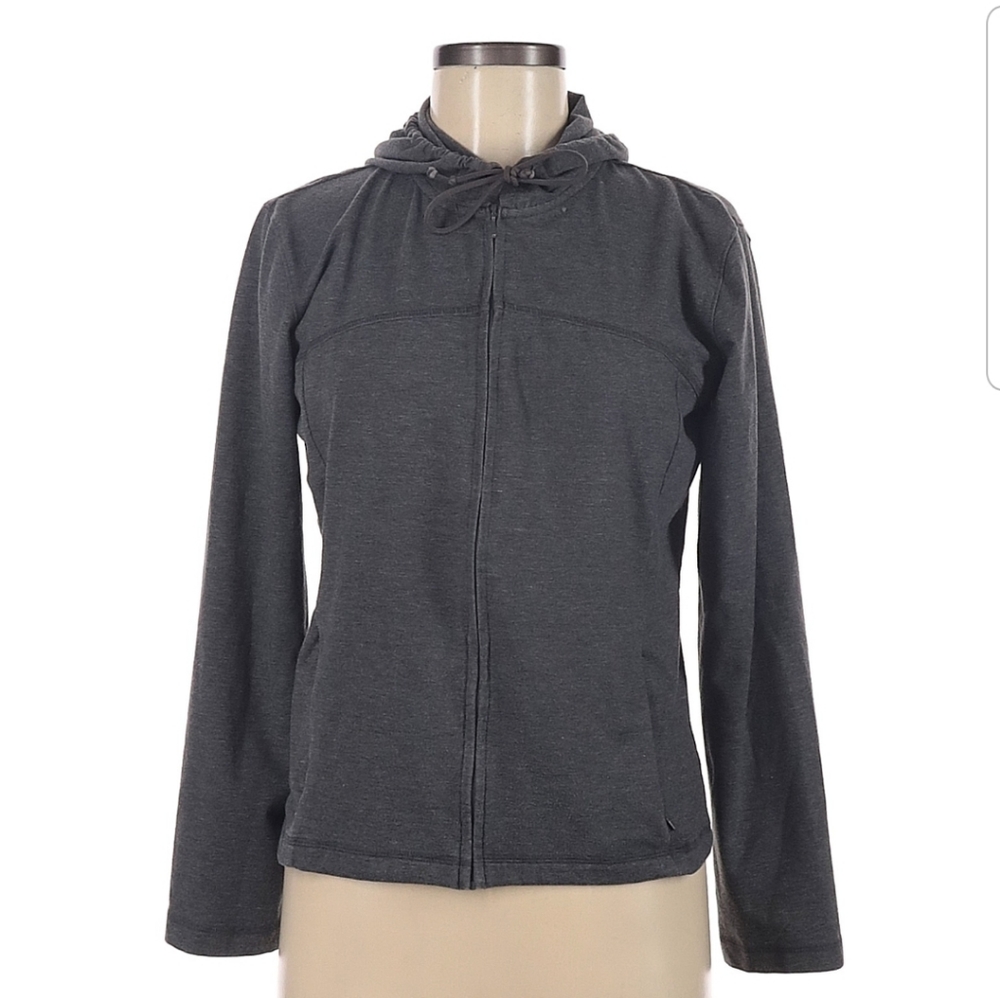 Lady Foot Locker Gray Hooded Zip Up Jacket